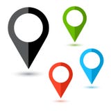 Set of map pointer icon. Location symbol. Vector illustration stock illustration Set of map pointer icon. Location symbol. Vector illustration stock illustration