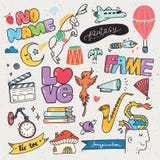 Set of mix object in hand drawing vector illustration royalty free illustration Set of mix object in hand drawing vector illustration royalty free illustration