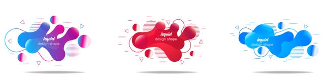 Set of modern abstract vector banners. fluid shapes of different colors with bright outline in modern design style. vector illustration Set of modern abstract vector banners. fluid shapes of different colors with bright outline in modern design style. vector illustration