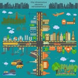 Set of modern city elements for creating your own maps of the ci vector illustration Set of modern city elements for creating your own maps of the ci vector illustration