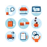 Set of modern flat design icons on the topic of on stock illustration Set of modern flat design icons on the topic of on stock illustration