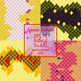 Set modni tradycyjni japończyków wzory Krajowy orientalny wzór, wielo- barwiony rybi waży karpiowy Koja ilustracji Set modni tradycyjni japończyków wzory Krajowy orientalny wzór, wielo- barwiony rybi waży karpiowy Koja ilustracji