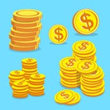 Set of money coins vector royalty free illustration Set of money coins vector royalty free illustration