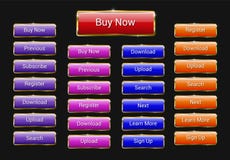 Set of multicolored web buttons royalty free illustration Set of multicolored web buttons royalty free illustration