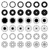 8 Blades Camera Aperture Shutter Icons vector illustration 8 Blades Camera Aperture Shutter Icons vector illustration