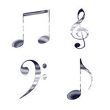 Set Musikanmerkungen stock abbildung Set Musikanmerkungen stock abbildung