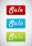 Set Of 3 Colored Sale Tags. Stock Images Set Of 3 Colored Sale Tags. Stock Images