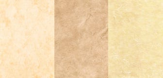 Set Of 3 Parchment Textures Stock Photos Set Of 3 Parchment Textures Stock Photos