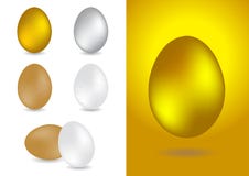 Set Of 7 Egg Illustrations Royalty Free Stock Images