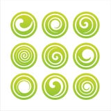 Set Of 9 Swirl Signs Royalty Free Stock Photos