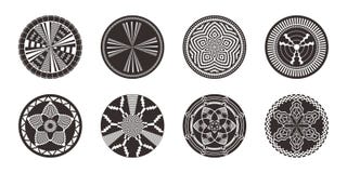 Set Of African Decorative Elements. Tribal Print Stock Images Set Of African Decorative Elements. Tribal Print Stock Images