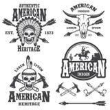 Set Of American Indian Emblems Stock Photography Set Of American Indian Emblems Stock Photography
