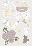 Set Of Baby Objects  Stickers Stock Photography