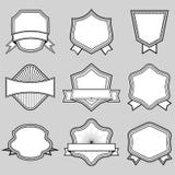 Set Of Blank Frame Badges Ribbons And Labels Set 3. Vector Illus Stock Image