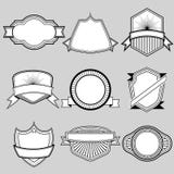 Set Of Blank Frame Badges Ribbons And Labels Set 9 . Vector Illu Royalty Free Stock Photography