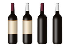 Set Of Bottles For Wine Royalty Free Stock Photo