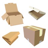 Set Of Boxes Royalty Free Stock Photo