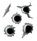 Set Of Bullet Holes In The Metal Stock Photos Set Of Bullet Holes In The Metal Stock Photos