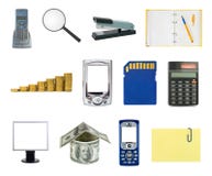 Set Of Business Objects Royalty Free Stock Image Set Of Business Objects Royalty Free Stock Image