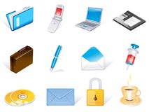 Set Of Business Related Vector Icons Stock Images Set Of Business Related Vector Icons Stock Images