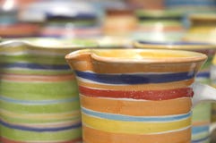 Set Of Colored Cups Royalty Free Stock Image