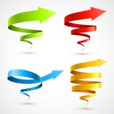 Set Of Colorful Spiral Arrows 3D Royalty Free Stock Image Set Of Colorful Spiral Arrows 3D Royalty Free Stock Image