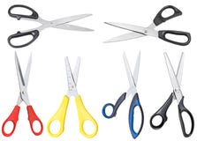 Set Of Different Open Scissors Isolated On White Royalty Free Stock Photos Set Of Different Open Scissors Isolated On White Royalty Free Stock Photos