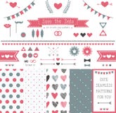 Set Of Elements For Wedding Design. Save The Date. Royalty Free Stock Photo