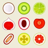 Set Of Flat Fruit And Vegetables. Colored Simple Icons On Blank Background. Logo Design Template, Food Store Design Royalty Free Stock Photo Set Of Flat Fruit And Vegetables. Colored Simple Icons On Blank Background. Logo Design Template, Food Store Design Royalty Free Stock Photo