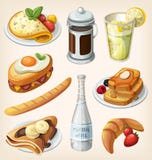 Set Of French Breakfast Elements Stock Images Set Of French Breakfast Elements Stock Images