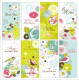 Set Of Greeting Cards Stock Photos Set Of Greeting Cards Stock Photos