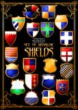 Set Of Heraldic Shields. (Vector) Stock Photo