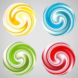 Set Of Milk Yogurt Cream Curl Or Lollipop. Stock Image Set Of Milk Yogurt Cream Curl Or Lollipop. Stock Image