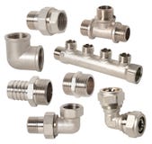 Set Of Pipe Fittings Connection For Industry. Stock Photos Set Of Pipe Fittings Connection For Industry. Stock Photos