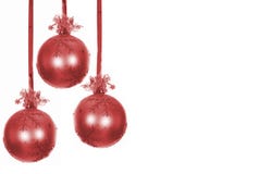 Set Of Red Christmas Ball Royalty Free Stock Images