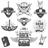 Set Of Rock And Roll Music Emblems. Stock Photography Set Of Rock And Roll Music Emblems. Stock Photography