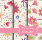 Set Of Seamless Patterns Vintage Floral Stock Photos Set Of Seamless Patterns Vintage Floral Stock Photos