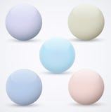 Set Of Spheres On A White Background Stock Images