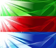 Set Of Three Colourful Banners Royalty Free Stock Photography