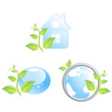 Set Of Three Environmental Icons Stock Image