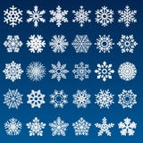 Set Of Vector Snowflakes Stock Photography