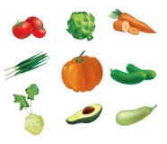 Set Of Vegetables Royalty Free Stock Photos Set Of Vegetables Royalty Free Stock Photos