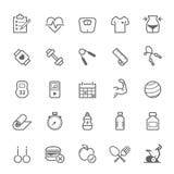 Set of Outline stroke Fitness icon