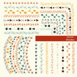 A set of patterned brushes. Hand-painted. Vector graphics vector illustration A set of patterned brushes. Hand-painted. Vector graphics vector illustration