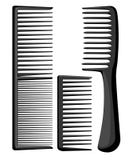 Set of professional combs and massage brushes for hair. Individual items for combing Hairbrushes for home hairdressing salons and stock illustration Set of professional combs and massage brushes for hair. Individual items for combing Hairbrushes for home hairdressing salons and stock illustration