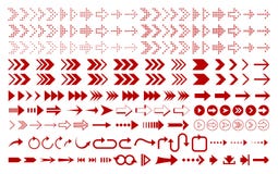 Set of red arrows icon royalty free illustration Set of red arrows icon royalty free illustration