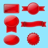 Set of red coupons without text. For advertising, sales. royalty free illustration Set of red coupons without text. For advertising, sales. royalty free illustration