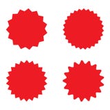 Set of red retro blank starburst, sunburst badges. Vector illustration. vector illustration Set of red retro blank starburst, sunburst badges. Vector illustration. vector illustration