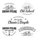 Set rocznik drogowe rowerowe etykietki, emblematy, odznaki lub logowie, Obraz Stock Set rocznik drogowe rowerowe etykietki, emblematy, odznaki lub logowie, Obraz Stock