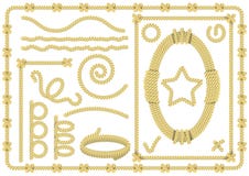 Set of rope elements royalty free illustration Set of rope elements royalty free illustration